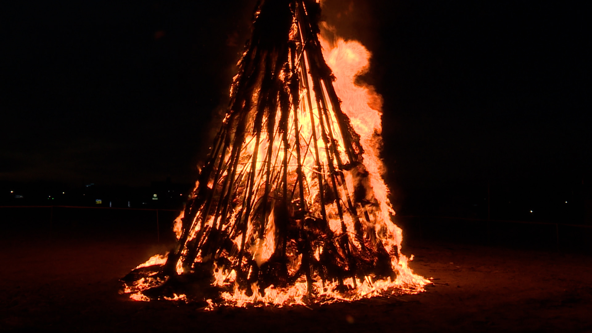 신축년 정월대보름 달집태우기