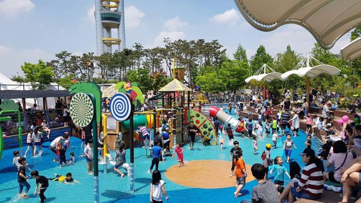 오산의 워터파크! '맑음터공원 물놀이장' 개장<시민기자 정덕현>;