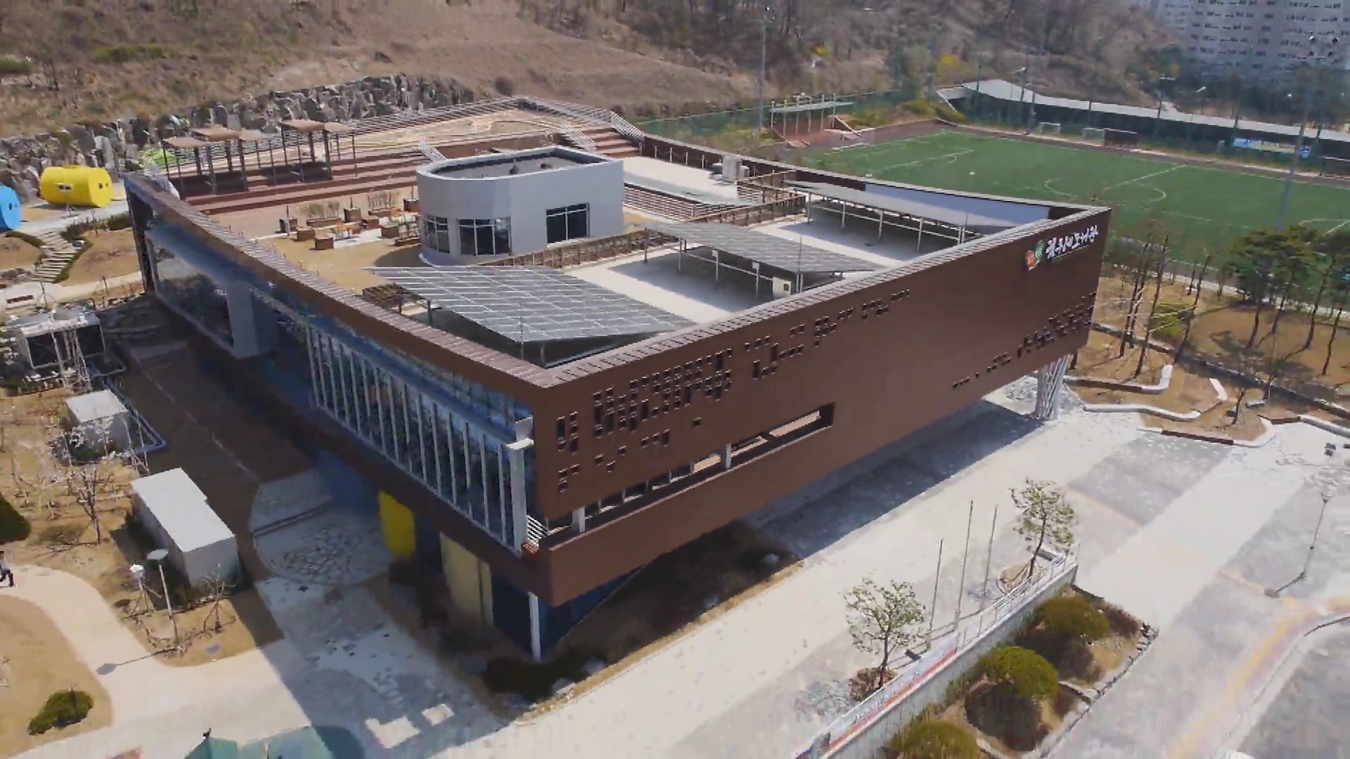 오산시 꿈두레도서관 항공촬영