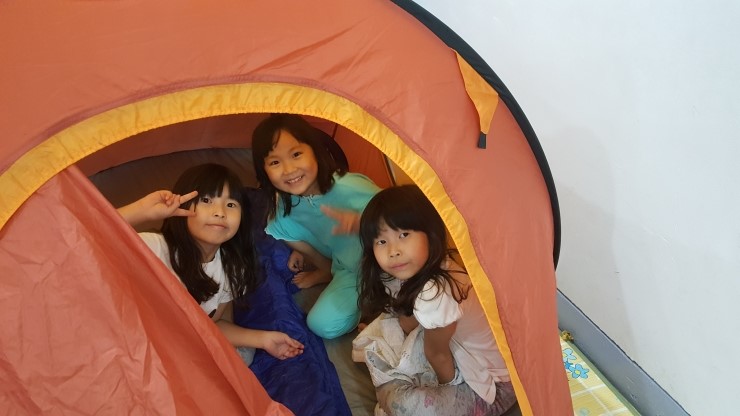 텐트에서 마지막 소중한 추억